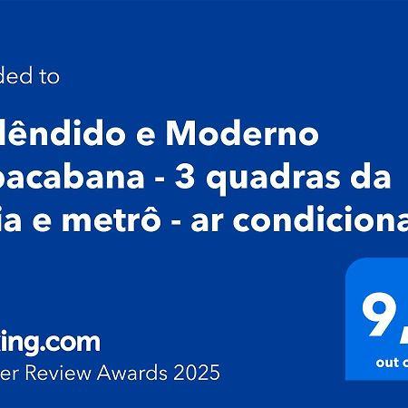 Esplendido E Moderno Copacabana - 3 Quadras Da Praia E Metro - Ar Condicionado Rio de Janeiro Buitenkant foto